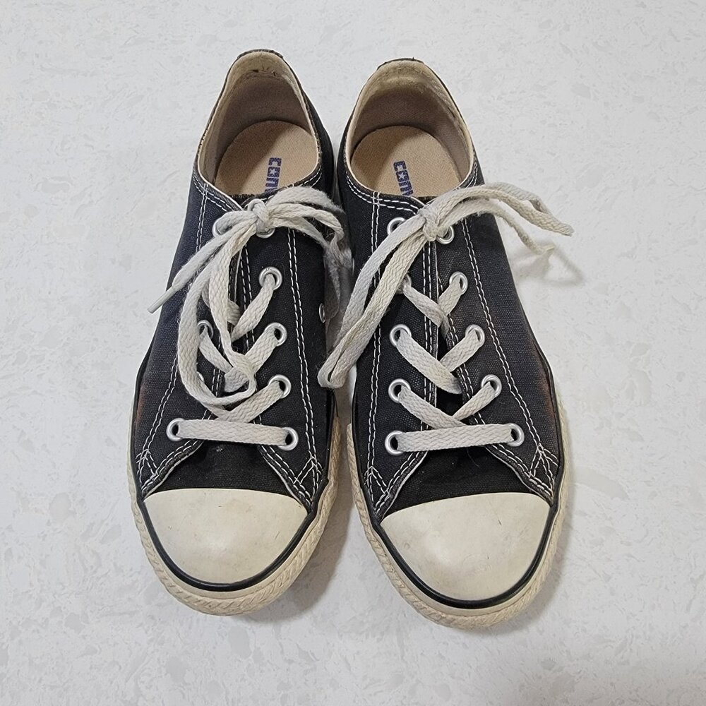 Converse Chuck Taylor All-Star Sneakers Youth Size 3‎ Black Canvas Low Top Shoes